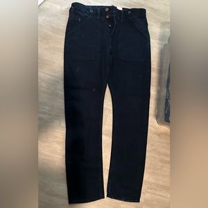 Indigo blue denim jeans. berries, well-made may be worn once or twice